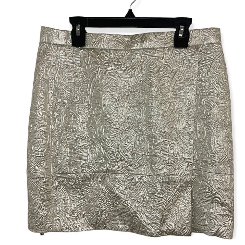 🆕 NWT J. Crew Origami Skirt in Metallic Matelasse